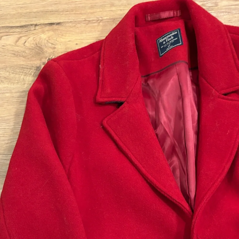 Abercrombie & Fitch Wool Blend Tailored Top Coat -Large Tall - Picture 5 of 10